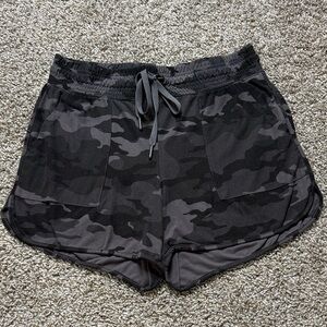 Black Camo Athletic Shorts
